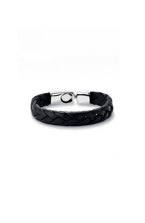 Braided Leather Clasp Bracelet