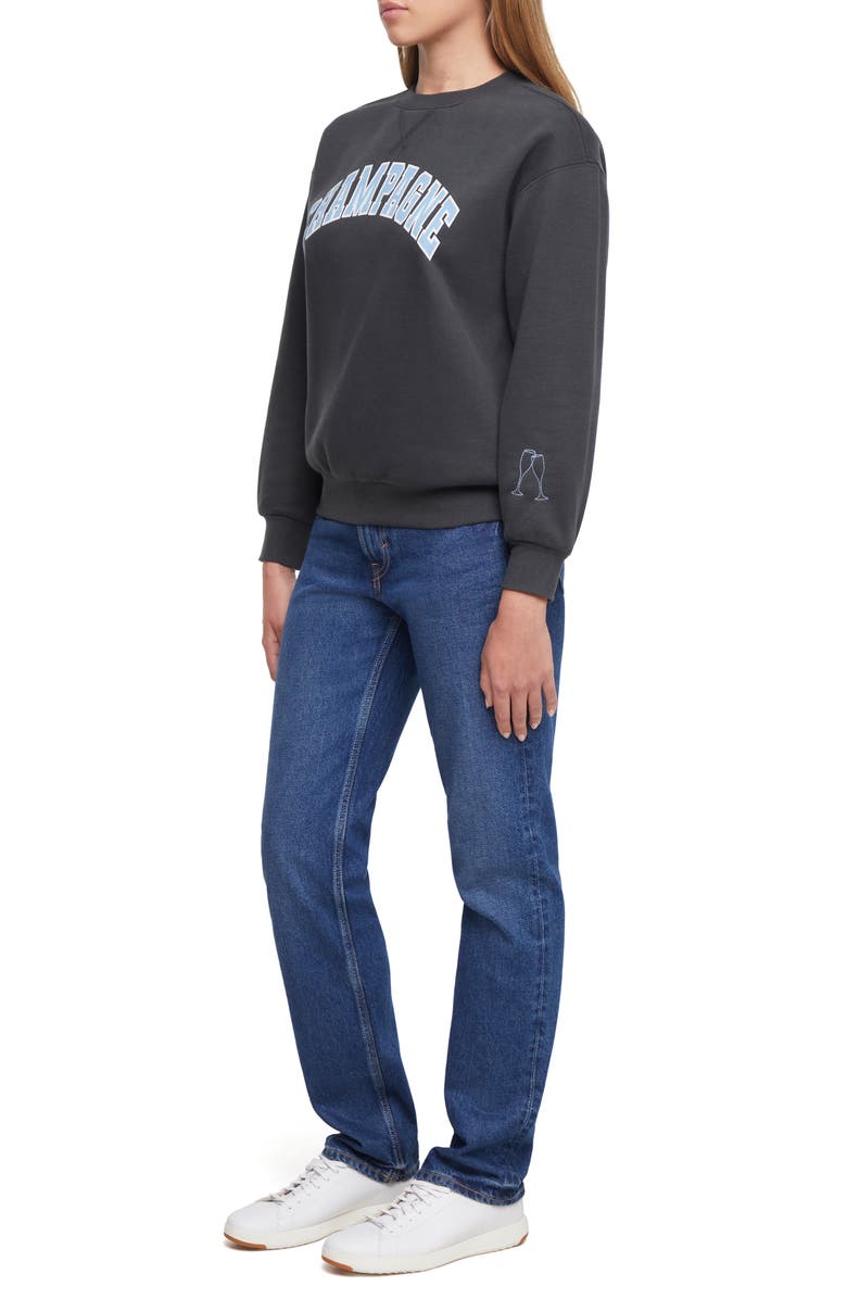 Wildfox Charlie Graphic Sweatshirt, Alternate, color, Pirate Black