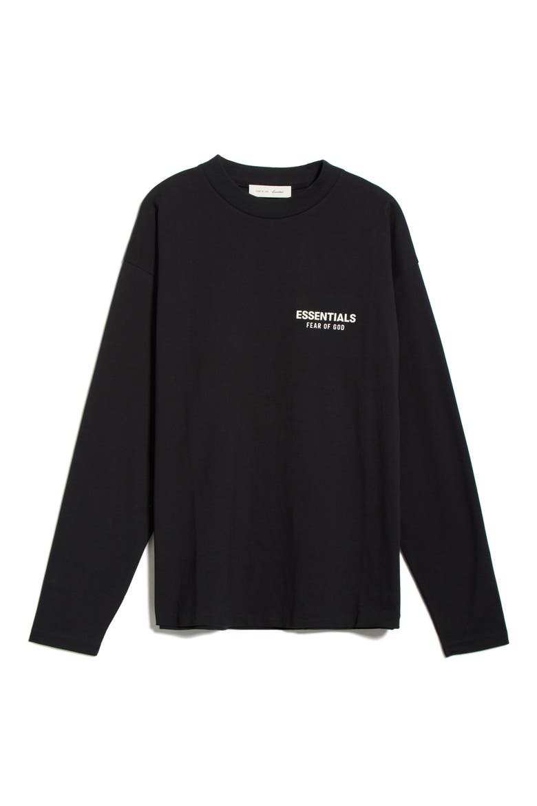 Classic Fit Long Sleeve Logo Graphic T-Shirt, Alternate, color, VINTAGE BLACK / WHITE