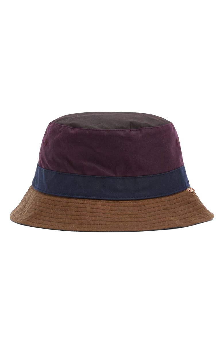 Barbour x Paul Smith Colorblock Bucket Hat, Main, color, Brown Multi