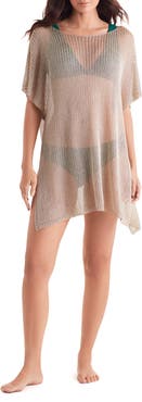 Mimi Flamingo Lagoon Open Stitch Cover-Up Tunic