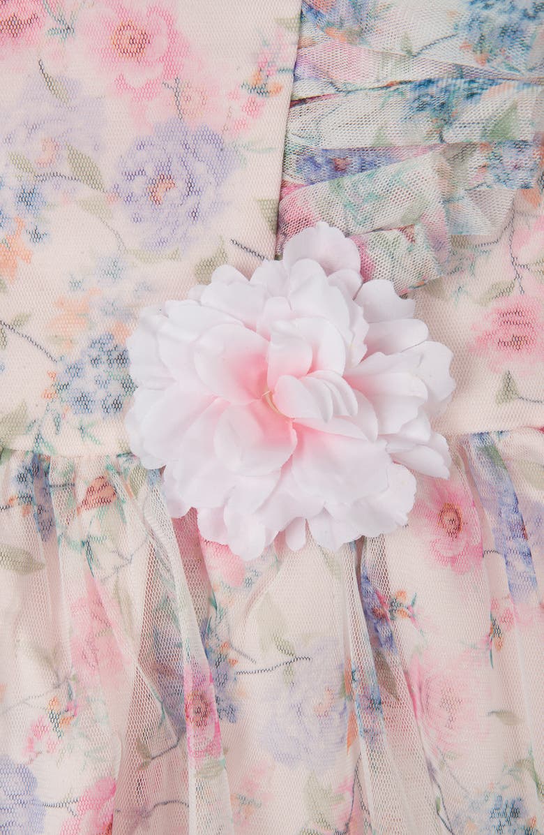 Rare Editions Kids' Floral Mesh Dress, Alternate, color,