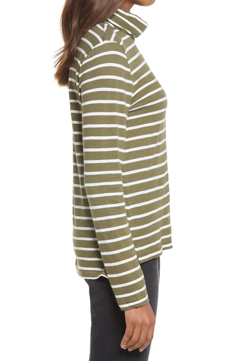 Madewell Esme Stripe Whisper Cotton Turtleneck, Alternate, color,