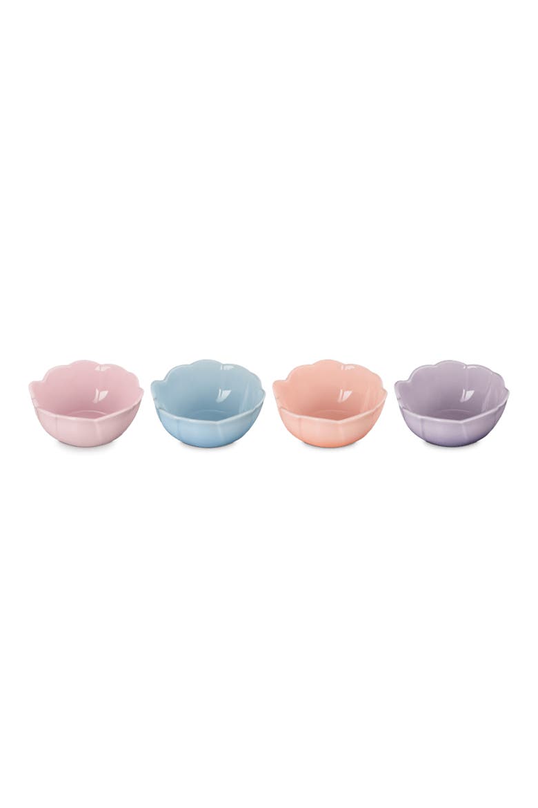 Stoneware Petal Set of 4 Bowls, Alternate, color, PINK MULTI COLOR