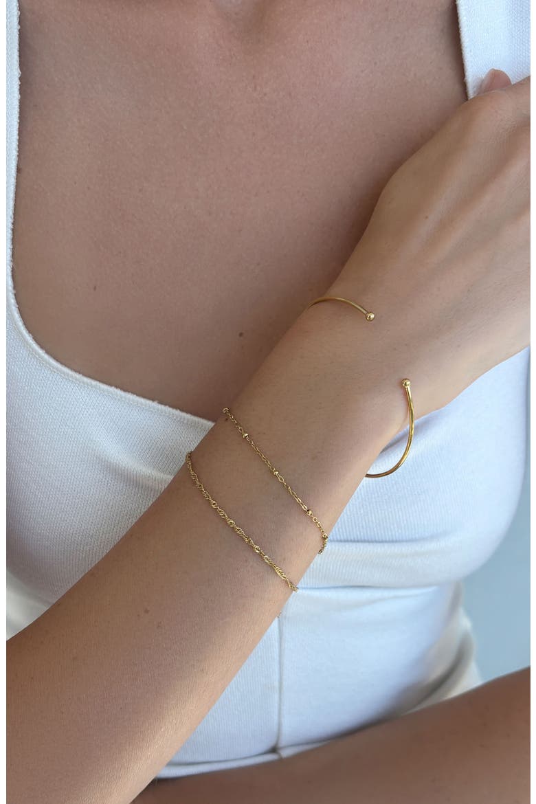 Set of 3 Assorted Bracelets, Alternate, color, GOLD