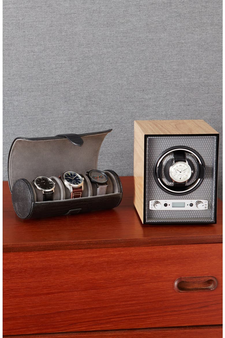 Blake Watch Roll, Alternate, color, BROWN LIZARD