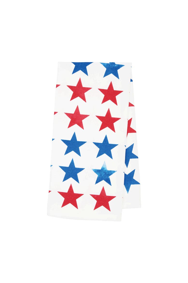 Red White & Pow Dishtowel, Main, color, White