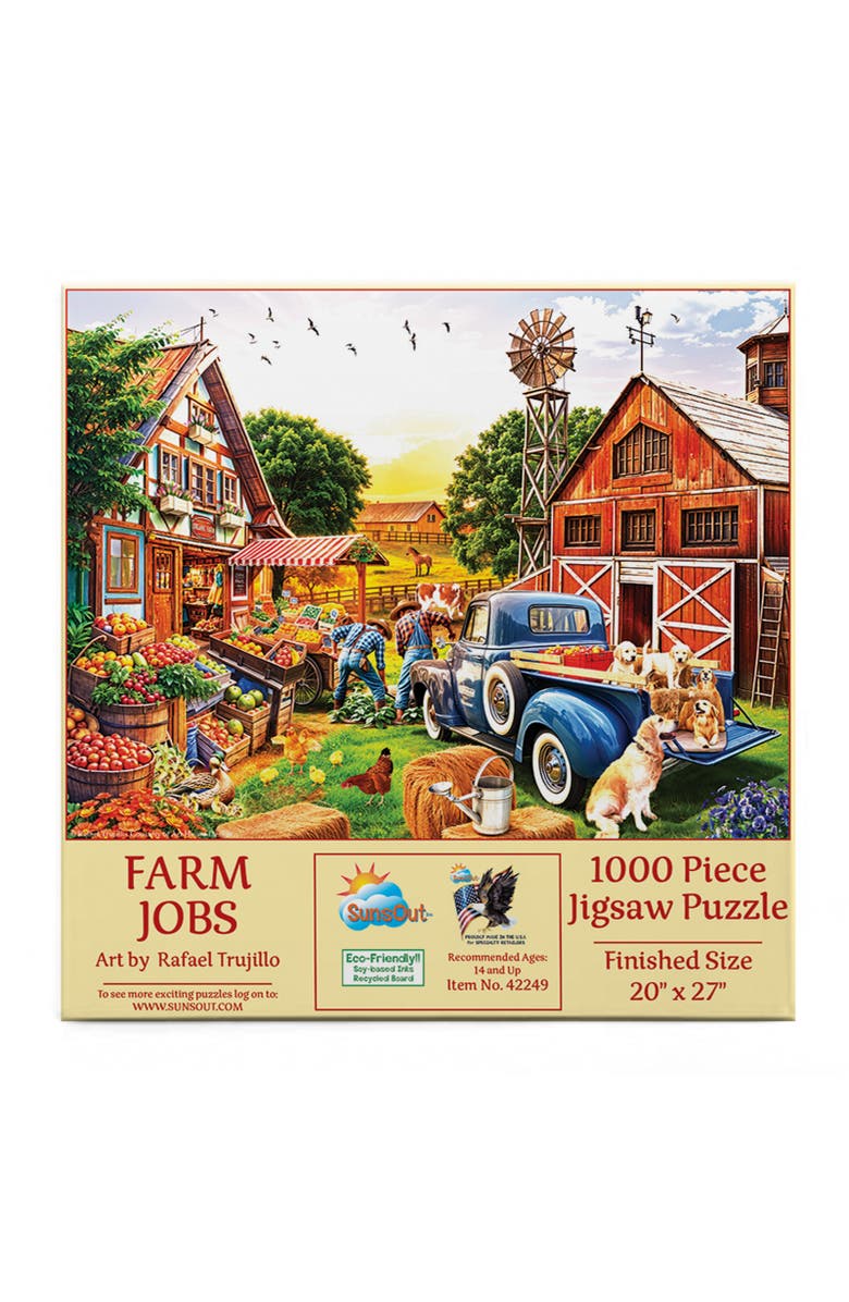 Sunsout Farm Jobs 1000 piece Jigsaw Puzzle for Adults, Alternate, color, Multicolor