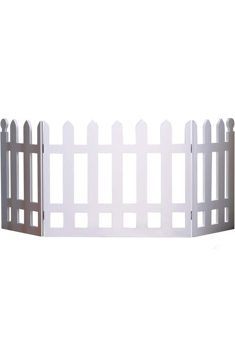 Wooden Pet Gate White Picket Fence, Main, color, Multicolored