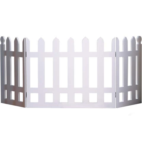 Wooden Pet Gate White Picket Fence