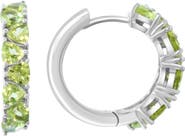 EFFY Sterling Silver Peridot Hoop Earrings