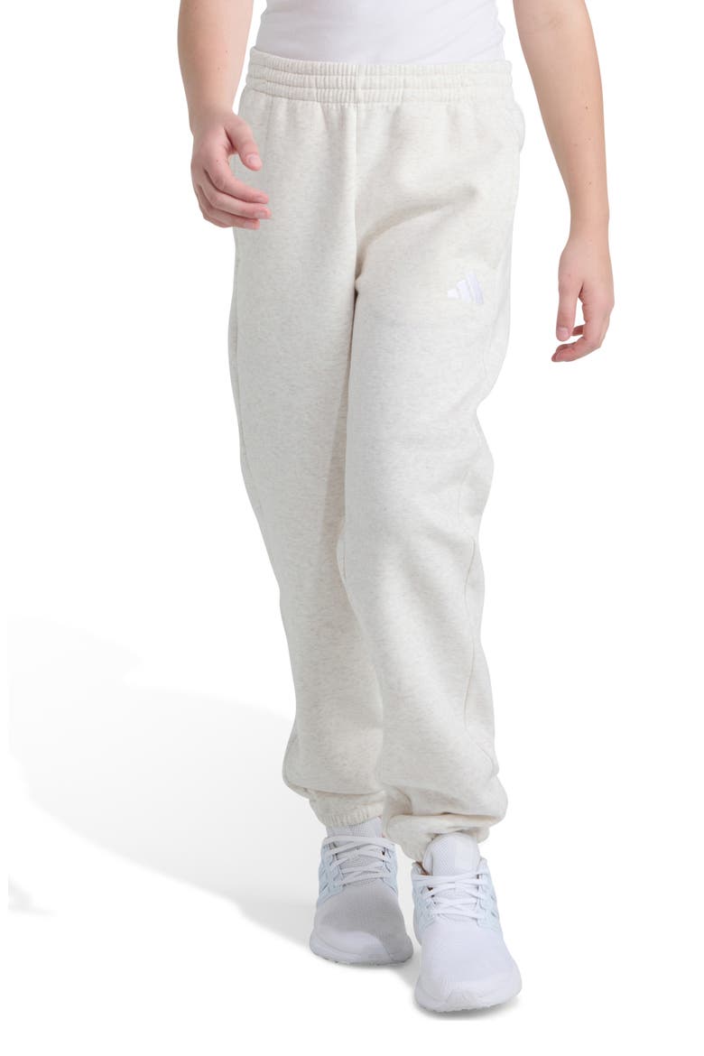 Kids' Minimal Logo Heather Sweat Pants, Main, color, TAN HEATHER