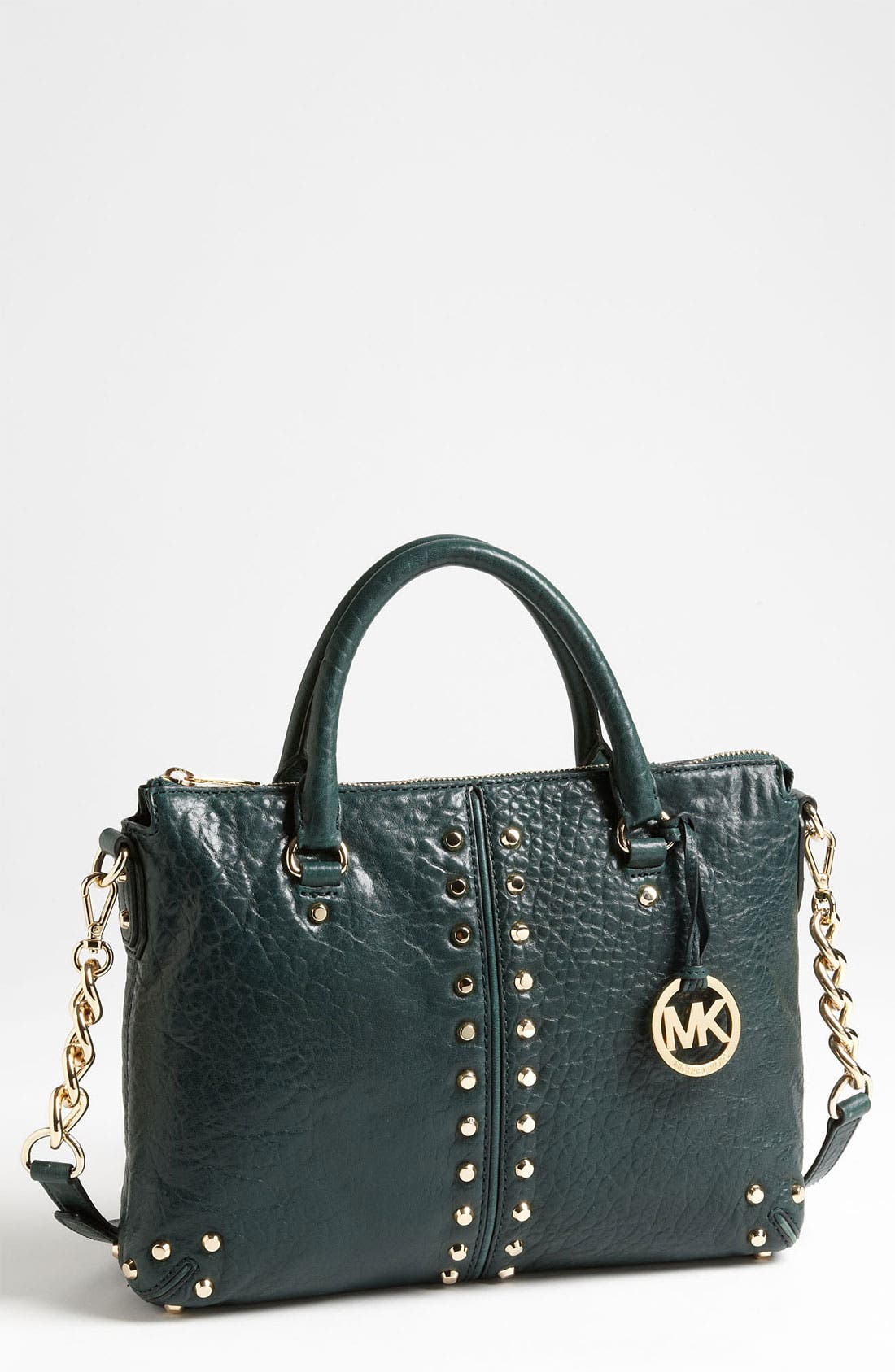 'Uptown Astor - Medium' Crossbody Satchel, Main, color, HUNTER GREEN