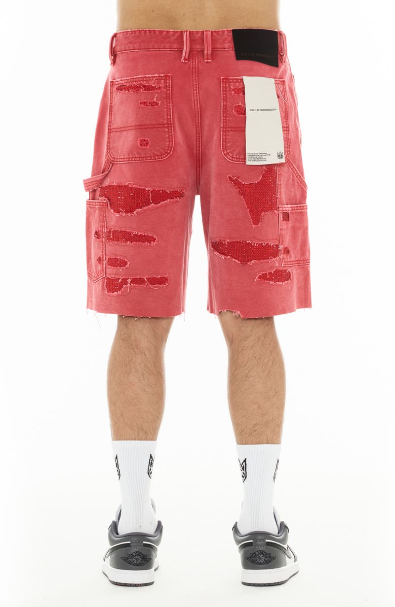 Cult of Individuality Grunge Carpenter Denim Shorts, Alternate, color,