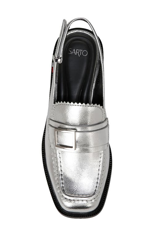 Sarto By Franco Sarto Gianna Slingback Loafer In Silver