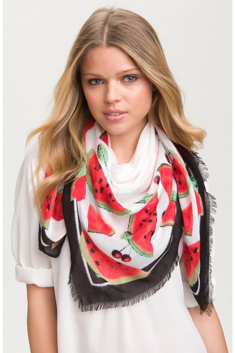 'Fruit Medley' Scarf, Main, color, RED