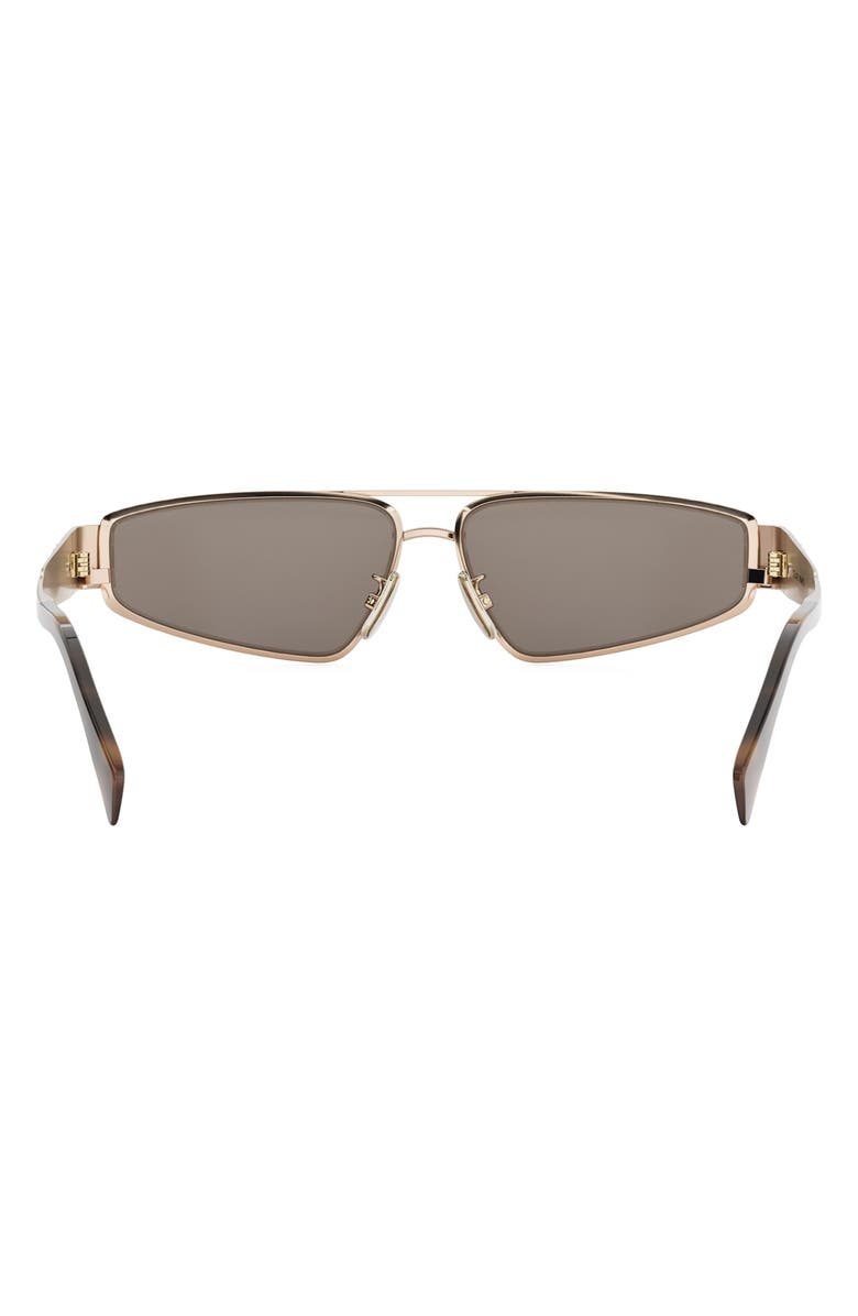 CELINE Triomphe 59mm Geometric Sunglasses, Alternate, color, Shiny Rose Gold / Brown