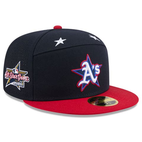 Men's New Era Navy/Red  Athletics 2025 MLB All-Star Game Workout Side Patch 59FIFTY Fitted Hat