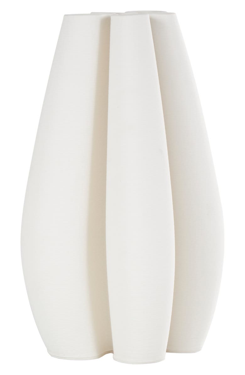 VIVIAN LUNE HOME White Ceramic Vase, Alternate, color, White