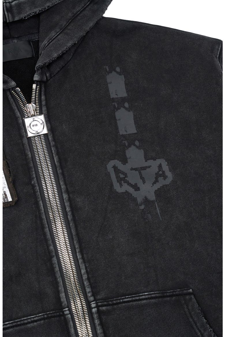 Zev Distressed Digital Patch Zip Hoodie (Men) | Nordstrom