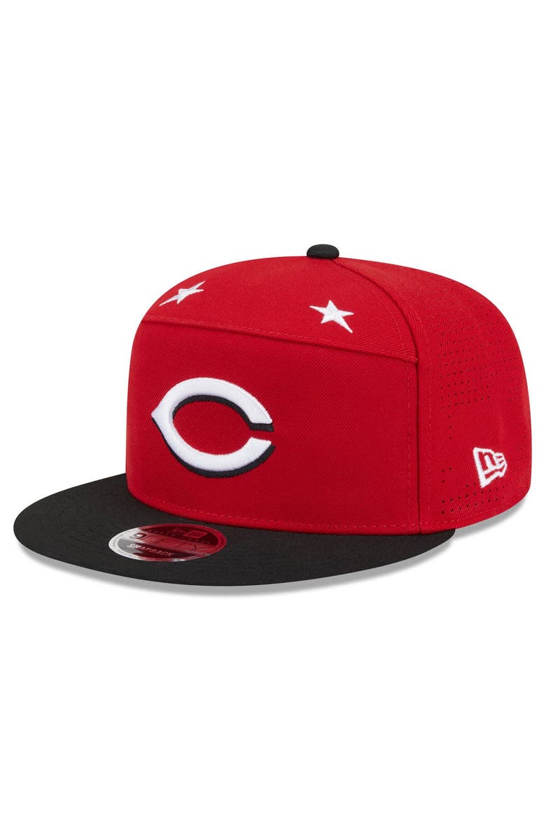 New Era Men's New Era Red/Black Cincinnati Reds 2025 MLB All-Star Game Side Patch 9FIFTY Snapback Hat, Alternate, color,