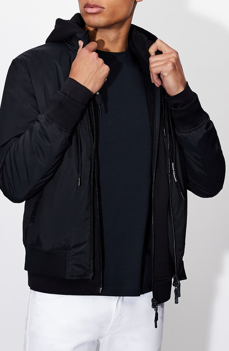 Armani Exchange Navy Crewneck T-Shirt, Alternate, color, 