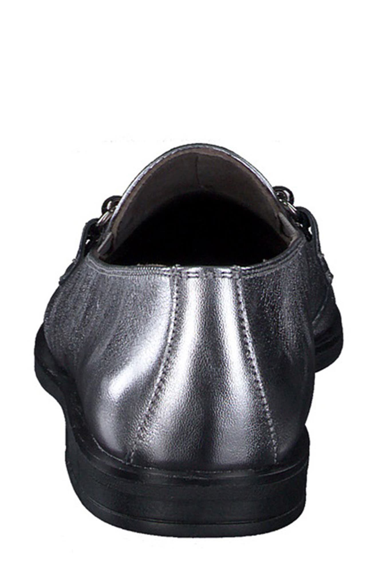 Paul Green Wexler Pointed Toe Bit Loafer, Alternate, color, Clay Metallic Nappa