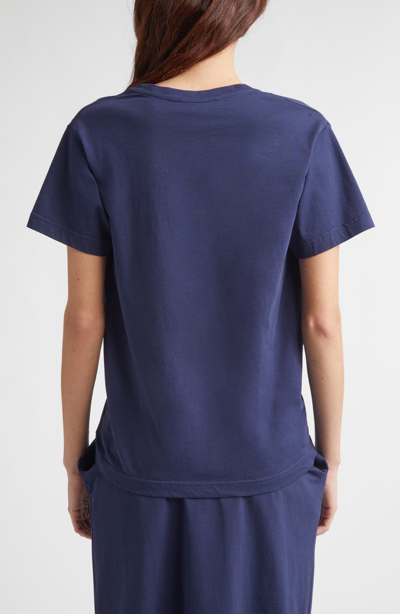 JULIE KEGELS Pulled Neckline Cotton T-Shirt, Alternate, color, Dark Navy