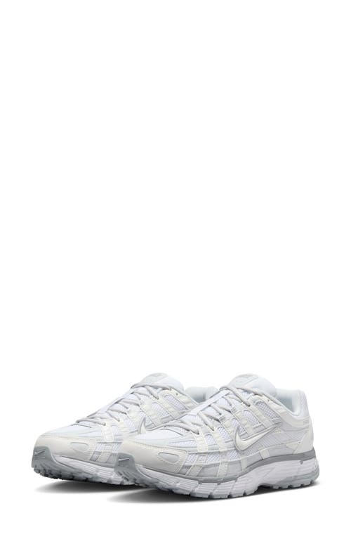 Nike Wmns P-6000 Mtlc Summit White/white/pure Platinum Women's Low Shoe In Metallic Summit White/white