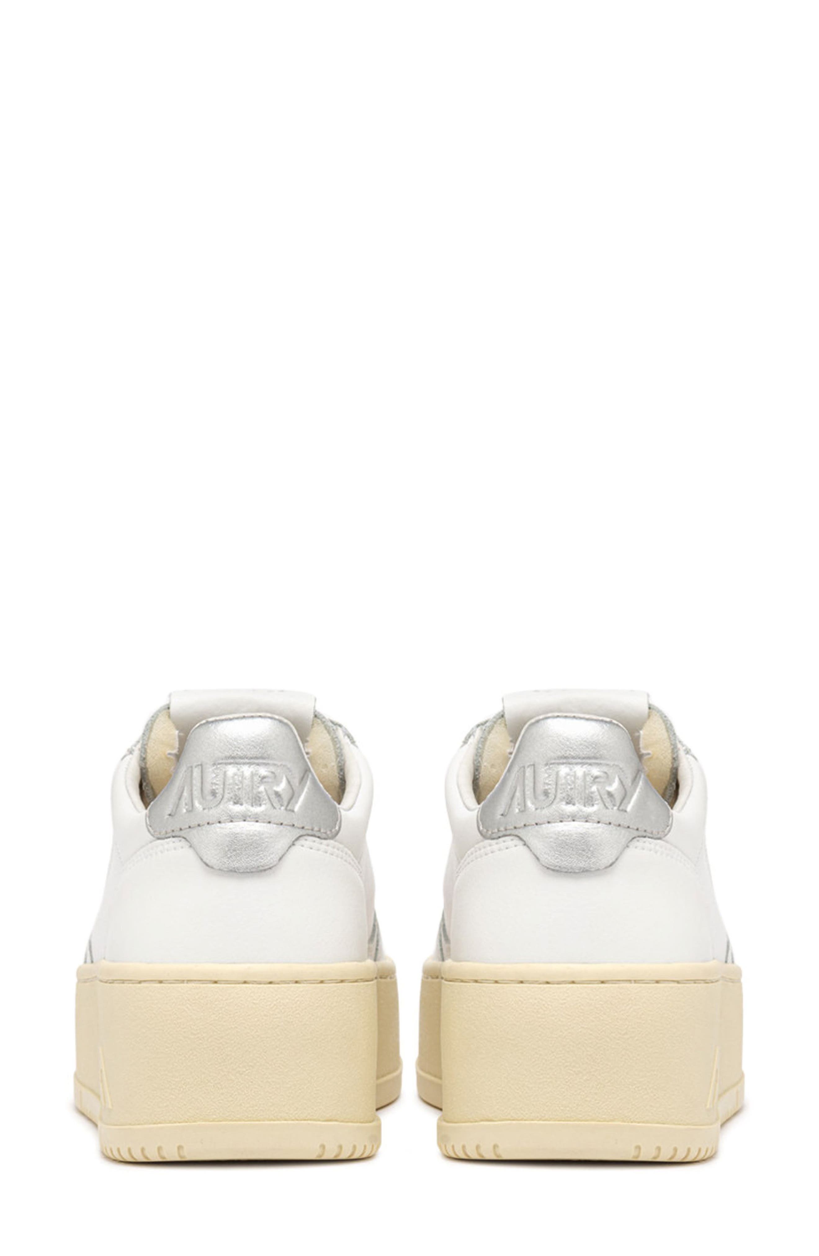 Medalist Sneaker, Alternate, color, WHITE/ SILVER