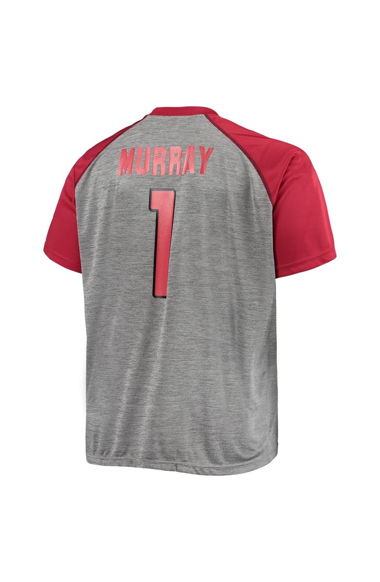 FANATICS Men's Fanatics Branded Kyler Murray Cardinal/Heathered Gray Arizona Cardinals Big & Tall Player Name & Number Raglan T-Shirt, Alternate, color,