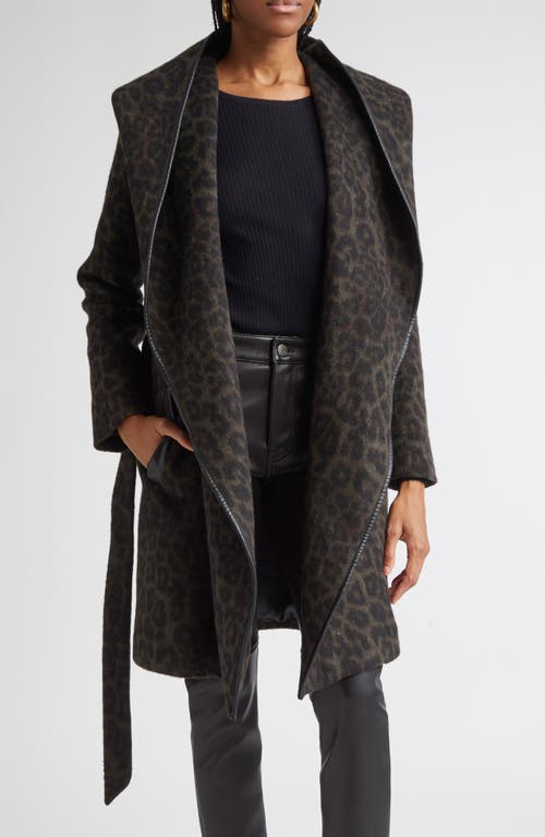 Ramy Brook Joan Animal Print Coat In Black