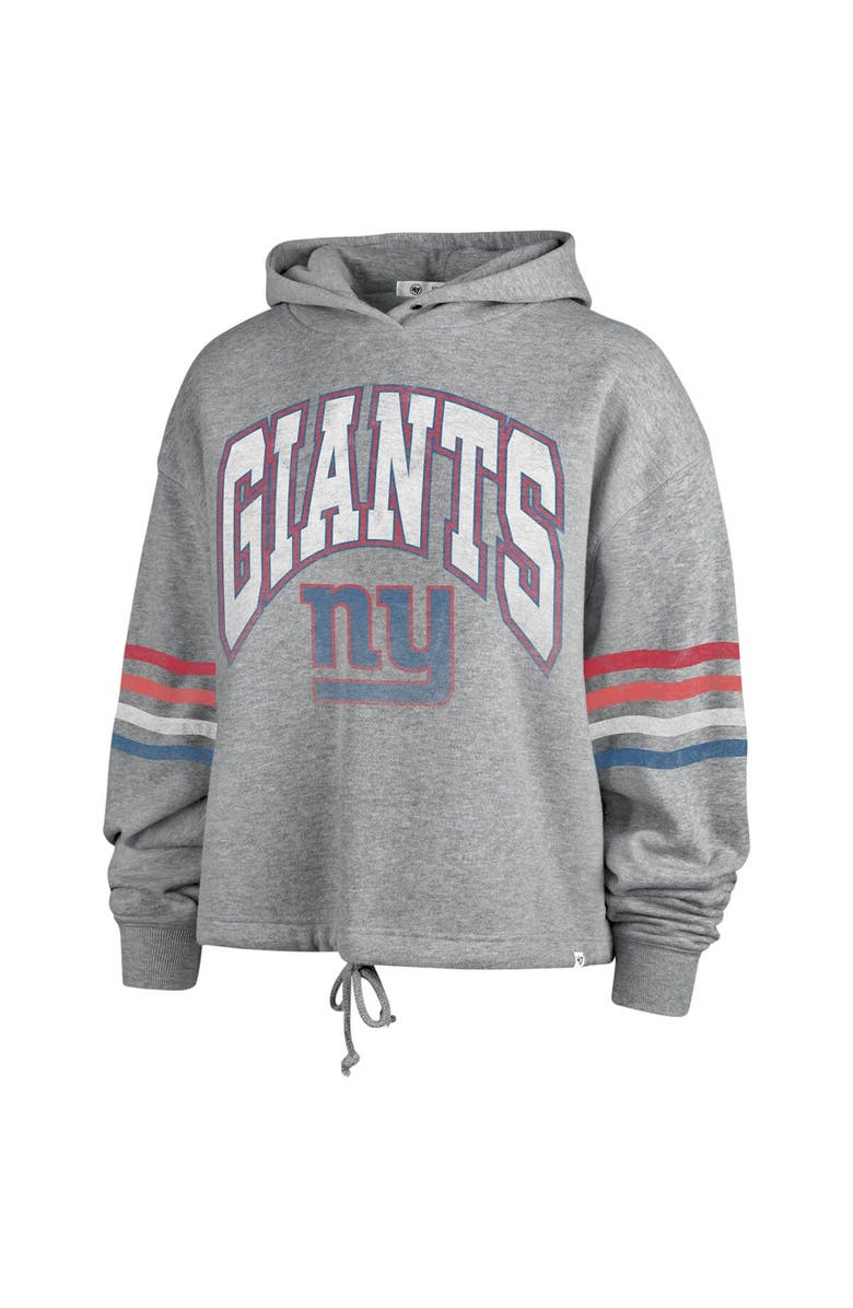'47 Women's '47 Heather Gray New York Giants Upland Bennett Pullover Hoodie, Alternate, color, 
