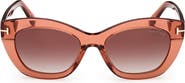 TOM FORD Linda 53mm Butterfly Sunglasses