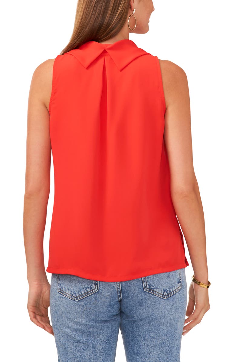 Vince Camuto Cowl Neck Sleeveless Blouse, Alternate, color, Tulip Red