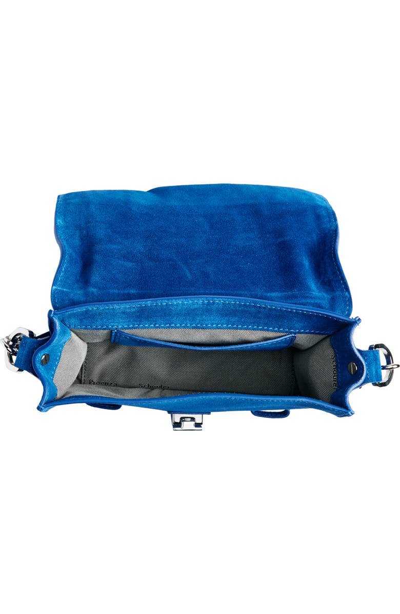 Proenza Schouler Mini PS1 Suede Crossbody Bag, Alternate, color, Electric Blue