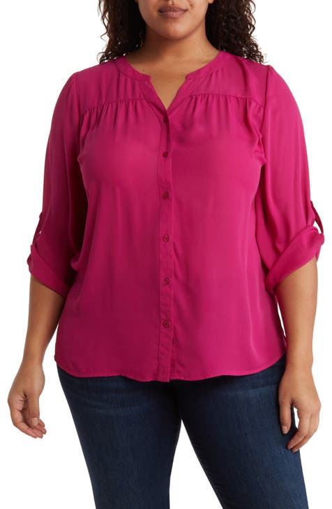 Lorelai 3/4 Sleeve Blouse (Plus)