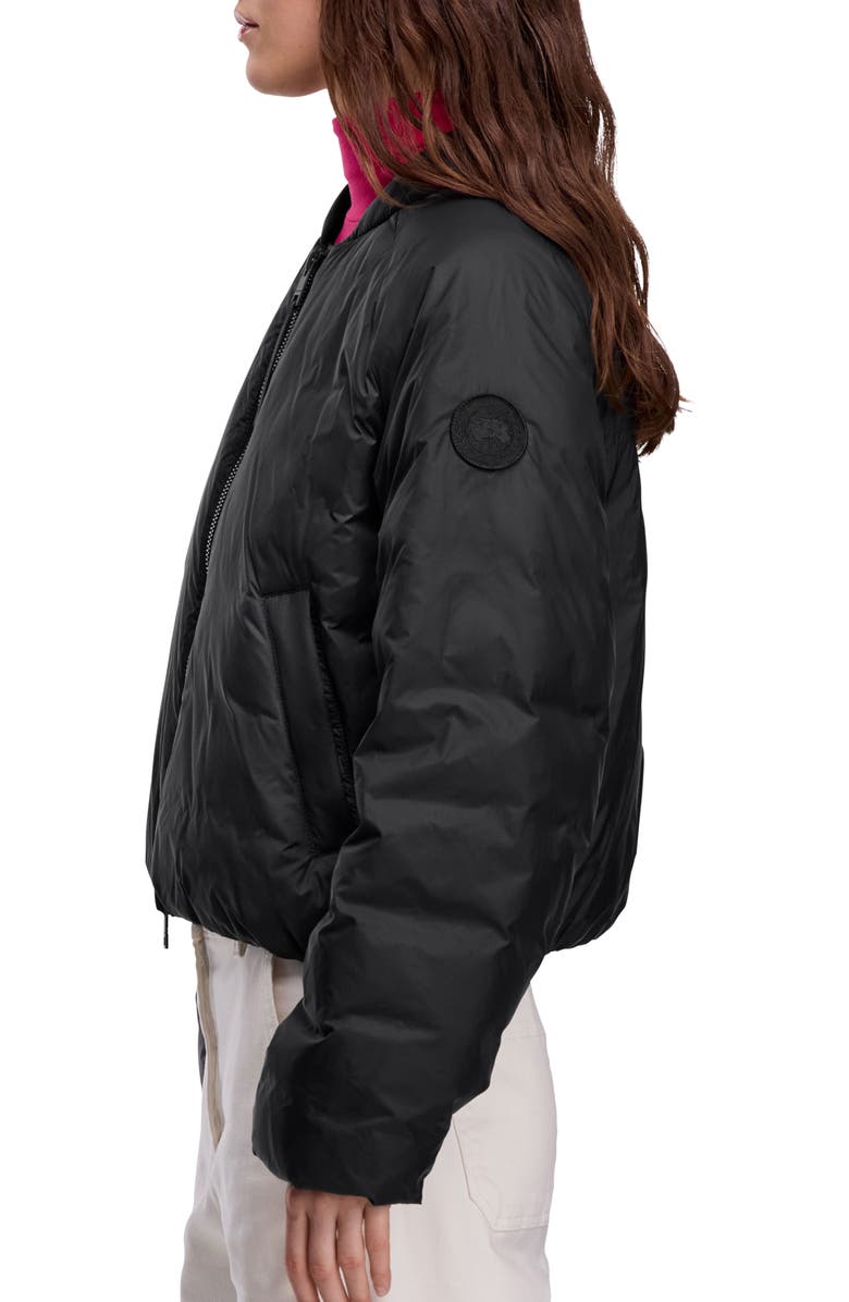 Canada Goose Elba 750 Fill Power Down Packable Bomber Jacket, Alternate, color, Black