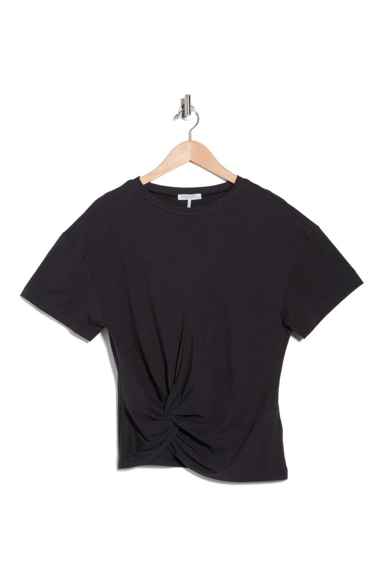 Mia Draped T-Shirt, Alternate, color, BLACK