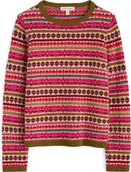 Seasalt Cornwall Percella Cove Fair Isle Merino Wool Blend Sweater