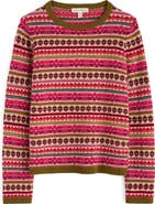 Seasalt Cornwall Percella Cove Fair Isle Merino Wool Blend Sweater