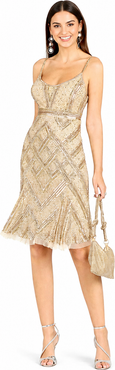 LARA New York Beaded Flounce Dress