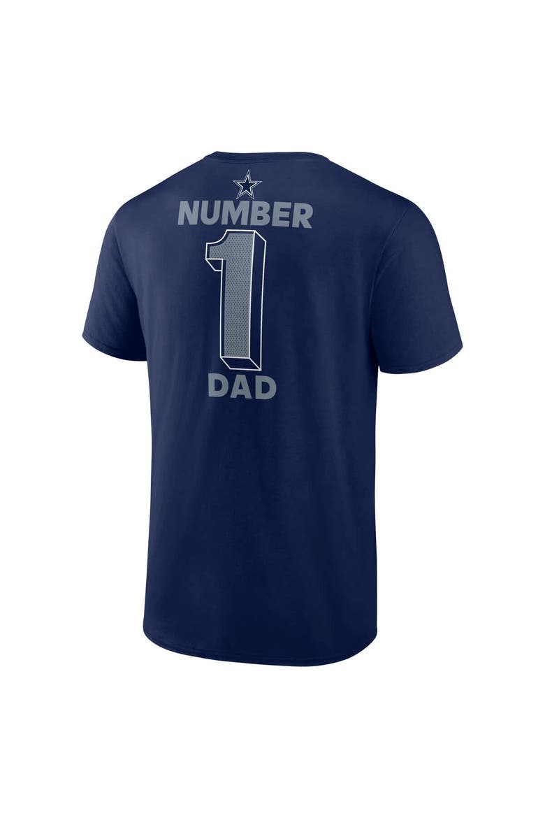 Men's Fanatics Navy Dallas Cowboys Big & Tall Number One Dad T-Shirt, Alternate, color, Navy