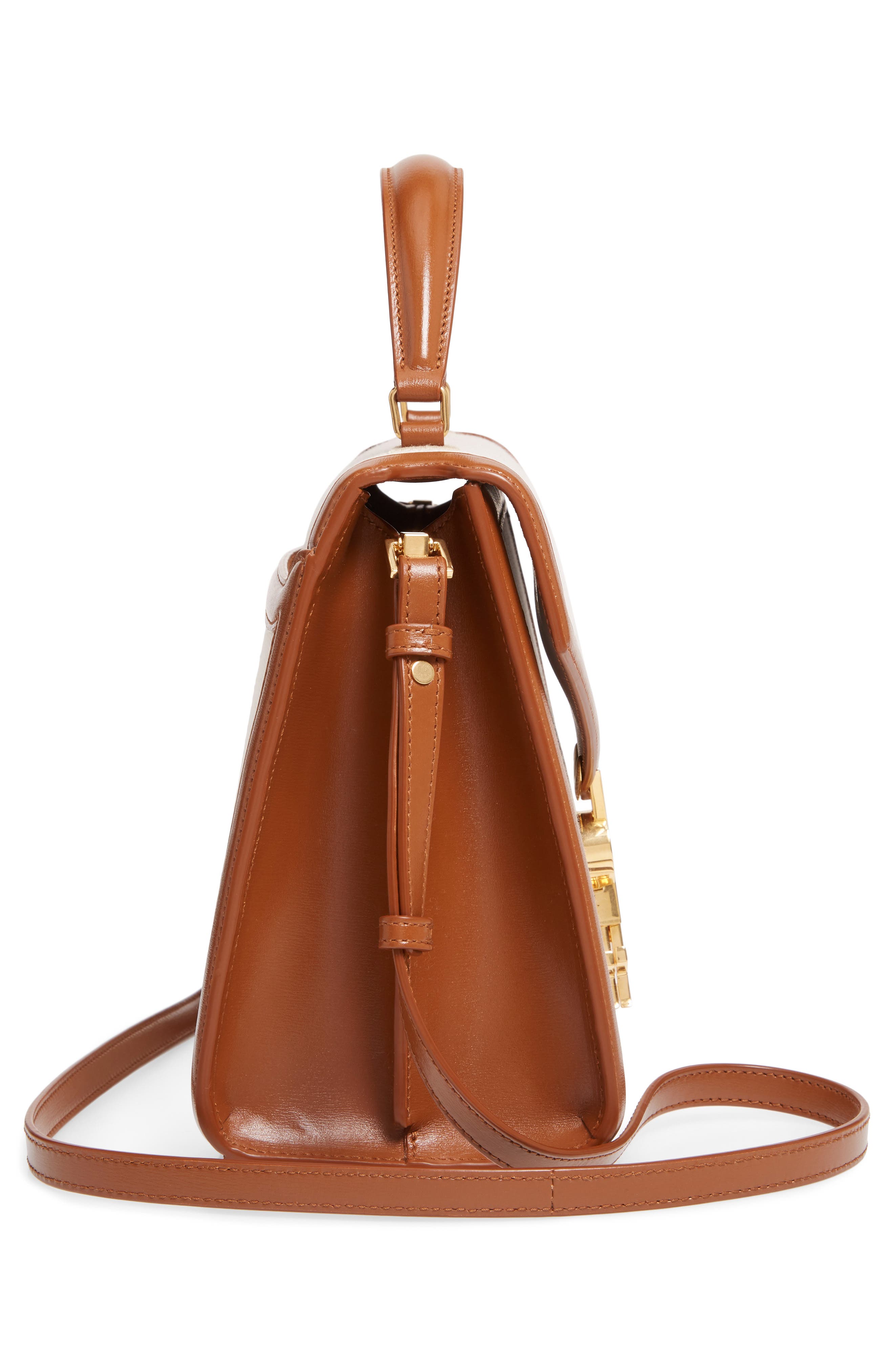 Saint Laurent Medium Cassandre Canvas & Leather Shoulder Bag, Alternate, color, 