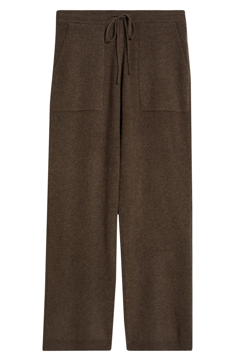 KROST Wide Leg Knit Wool Drawstring Pants, Alternate, color, Espresso