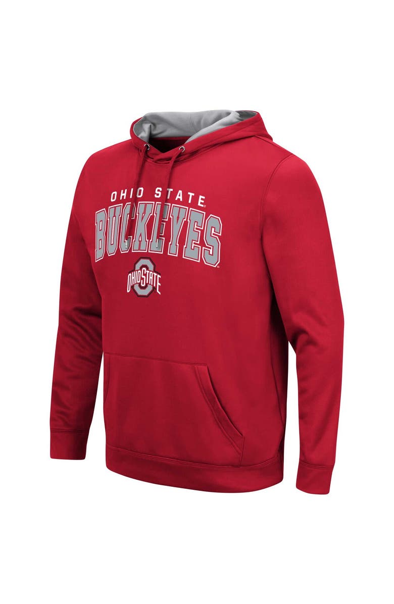 COLOSSEUM Men's Colosseum Scarlet Ohio State Buckeyes Resistance Pullover Hoodie, Alternate, color, Scarlet