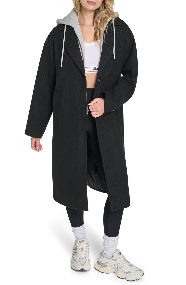 Champion Topcoat with Removable Hooded Bib, Alternate, color, Black