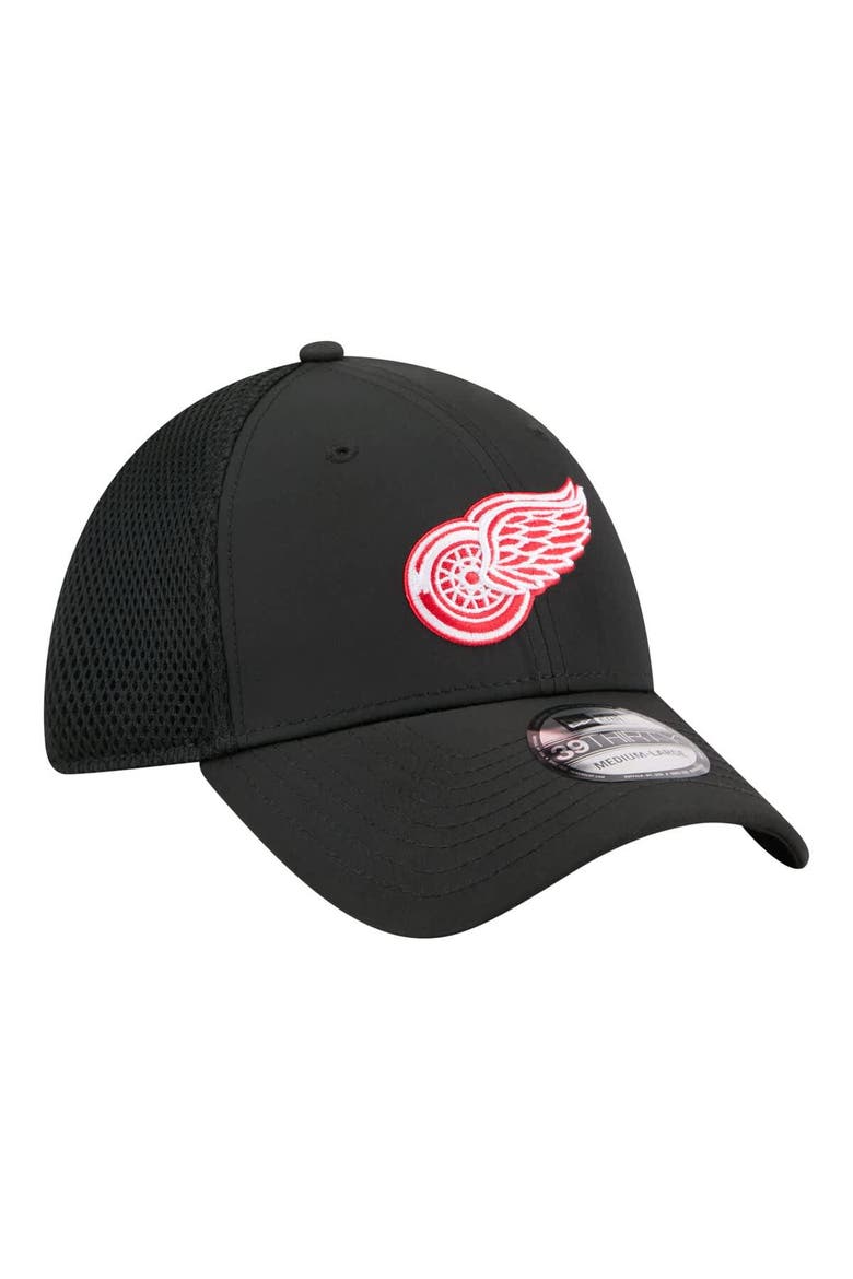 Men's New Era  Black Detroit Red Wings Logo 39THIRTY Flex Hat, Alternate, color, Black