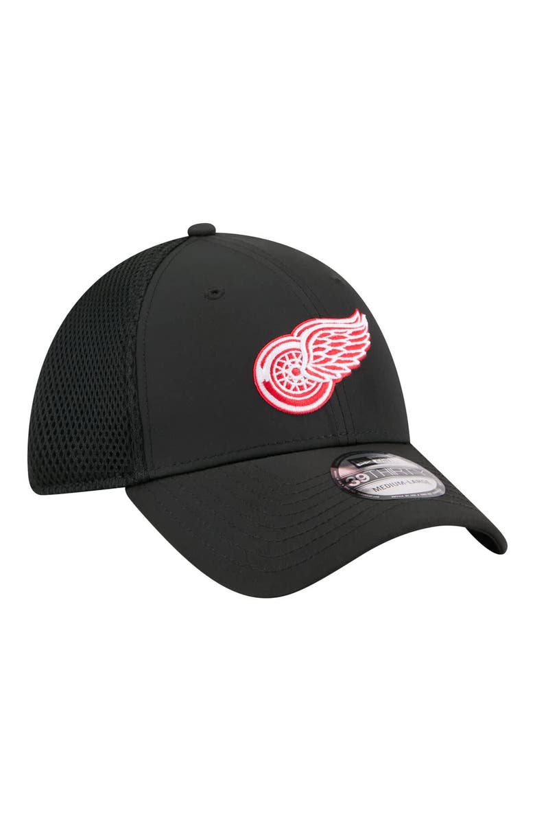New Era Men's New Era  Black Detroit Red Wings Logo 39THIRTY Flex Hat, Alternate, color, Black