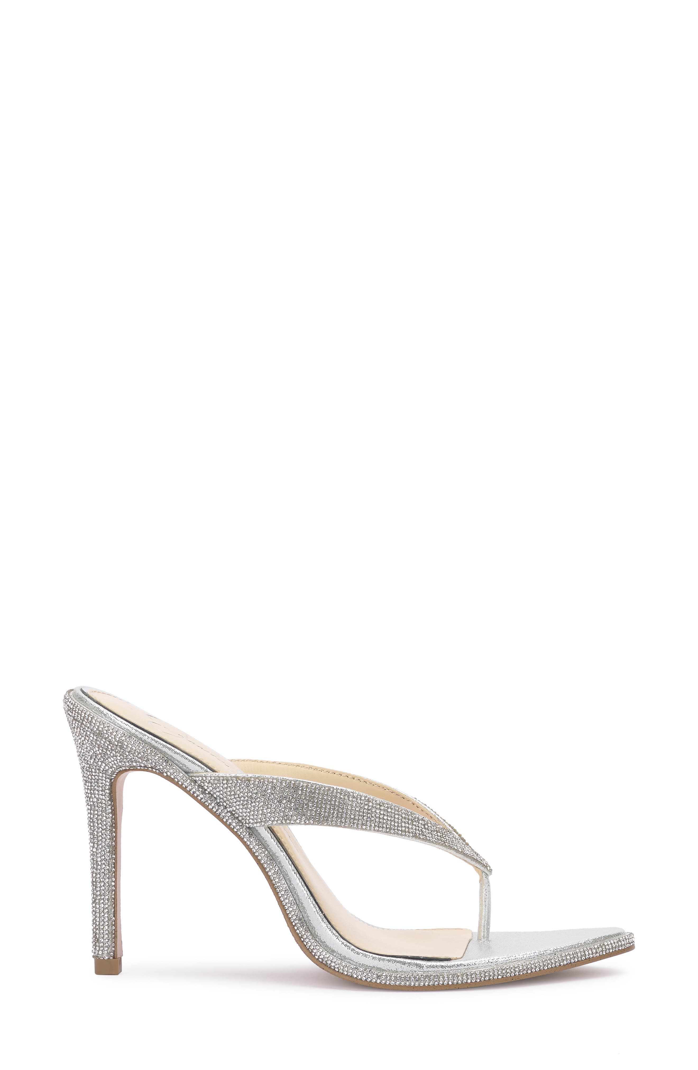 Jessica Simpson Pules Crystal Sandal, Alternate, color, Silver